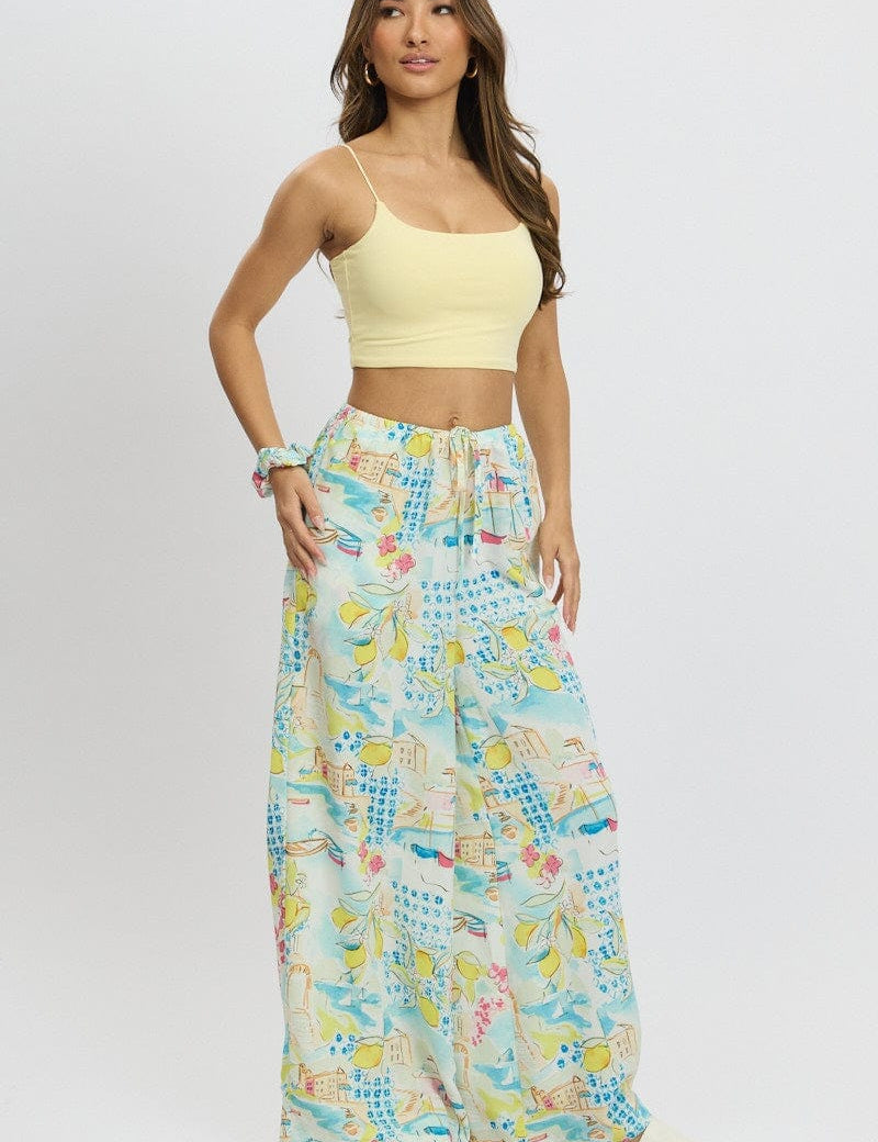 Yellow Cropped Cami Top Supersoft - Àlainn Fashion