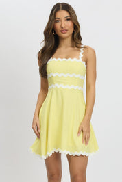 Yellow Fit And Flare Dress Ric Rac Mini - Àlainn Fashion