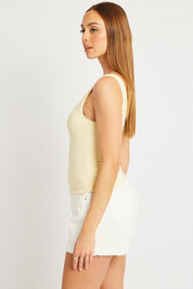 Yellow Supersoft Top Sleeveless - Àlainn Fashion